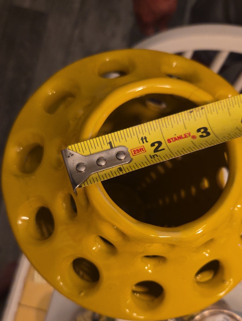 Bright Yellow Ceramic Hole-Pattern Vase - Home Accents - Picture 5 of 5